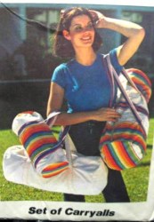 7515  Simplicity CARRY-ALL BARREL SHAPE DUFFLE BAGS 16''-27'' LONG 76 PATTERN Uncut